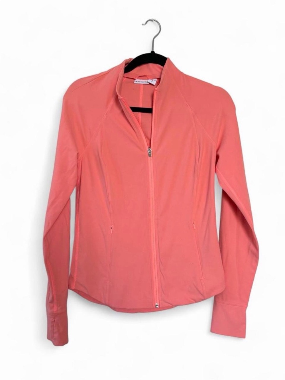 Athleta Coral Pink Full Zip Salutation Jacket